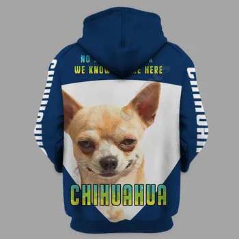 Chihuahua 3D Imprimate Hanorace Amuzant Pulover Barbati Pentru Femei Amuzant Jachete Animal Pulover Picătură de Transport maritim 08