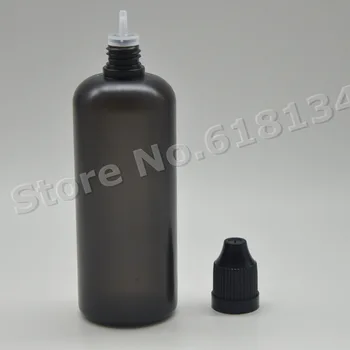 DROPPER Sticle Negre, 100ml de plastic dropper sticle cu protecție pentru copii pentru lichide în Sticle Returnabile