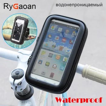 RyGaoan Motociclete Biciclete Suport de Telefon Suport de telefon Pentru Moto Suport Sac Pentru Mobil Iphone GPS Bicicleta Suport Capac rezistent la apa