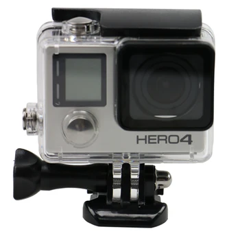 Go Pro Hero 4 Subacvatic, rezistent la apa de Locuințe Caz de Înlocuire + camera hero4 capac de acoperire pentru GoPro Hero 4 si Hero 3+ plus