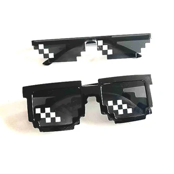 KLASSNUM Ochelari de 8 Biți MLG Pixelat Bărbați ochelari de Soare pentru Femei Brand Thug Life Party Ochelari Mozaic de Epocă Ochelari