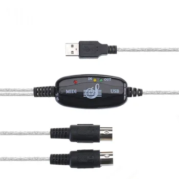 USB-iesire MIDI Interfață 1.8 m Cablu Convertor PC la Tastatură Muzică Adaptor Cablu de Sprijin Computer Win Vista Mac