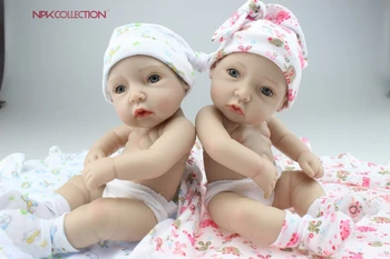 NPK 12 țoli Silicon Renăscut Baby Dolls Jucării Gemeni Copil Realist Moale Mini Păpuși Brinquedos boneca Cadou pentru Fete