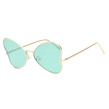 Inima drăguț ochelari de Soare lentila clara Femei de Brand Designer de Doamna de sex Feminin de ochelari de Soare UV400 Feminin Cadru Metalic
