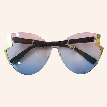 Fără ramă Fluture ochelari de Soare pentru Femei Brand de Moda 2020 Nuante UV400 Epocă Ochelari de Soare Cu Lanț