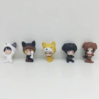 Anime One Piece Monkey D Luffy Roronoa Zoro Sanji Nami Animal Ver PVC figurina de Colectie Model de păpușă jucărie 4cm (5pcs/set)
