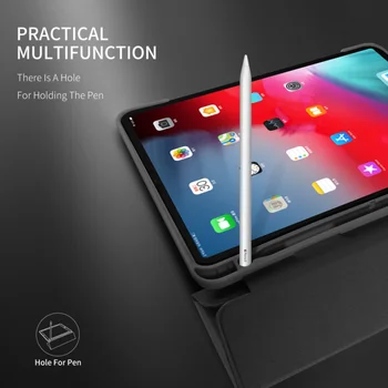 Cu Creion Touch Pen Stylus Slot Caz Pentru Apple iPad Pro 11 2018 Piele Subțire Magnet Flip Smart case Pentru iPad Pro 11 2018 Acoperire