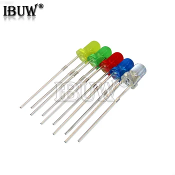 100BUC 3mm dioda LED Lumina Asortate Kit 5Colors*20BUC F3 Alb Galben Rosu Verde Albastru componenta kit DIY