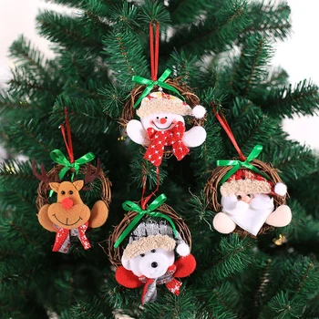 Crăciun Agățat Ornamente Recuzită Rattan Papusa Ornamente Pentru Pom De Crăciun Pandantiv Petrecere De Craciun Decoratiuni Copii Cadou