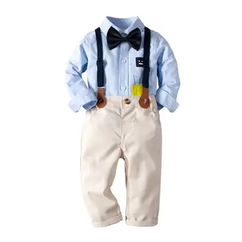 VTOM de Primăvară de Moda pentru Copii Seturi de copii pentru Copii Costum de Băieți Copii Haine Domn Papion Topuri+ 2 buc Pantaloni pentru Copii Haine XN8