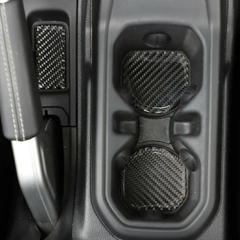 Pentru Jeep Wrangler JL 2018 2020 Gladiator JT Autocolant Auto Interior Cana de Apa pe Suport de Fibra de Carbon Coaster Decal