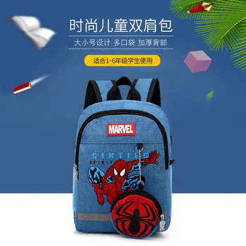2 buc Disney 2019 nouă grădiniță minunat rucsac+geanta monede băiat geanta Spiderman copii băiat geanta pentru scoala