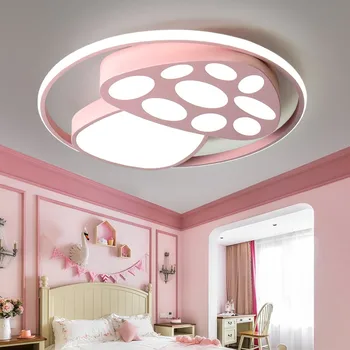 LED camera copiilor lampă de tavan joc Creativ cameră băiat fată dormitor de colorat lampa cald, simplu și modern, fier de ciuperci lumina