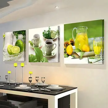 3 Pc-Uri Moderne, Fructe De Lamaie Panza Pictura Imagini Bucatarie Living Decorul Camerei