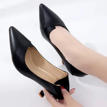 2019 Noi Subliniat Toe Fata Toc Subțire Femeie Office Shoes Design Lady Pantofi De Moda Elegant, European, Femei Pantofi Rochie R1-31