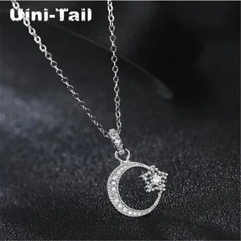 Uini-Coada hot nou 925 sterling silver-coreean temperament stele luna micro-încrustat colier moda dulce student bijuterii
