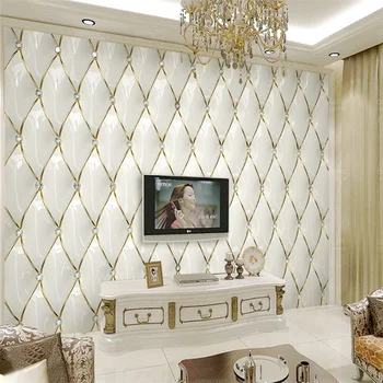 Beibehang tapet Personalizat murală de aur de lux cristal romb cusut Europene moale pachetului de fundal de perete papel de parede
