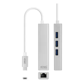 USB 3.0 la Gigabit Ethernet Converter NANOCABLE 10.03.0404 Argint