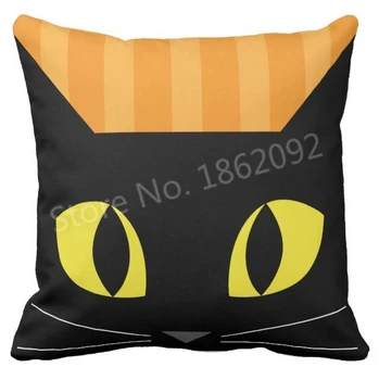 Noutatea Halloween Pisica Neagra Pernă Caz, Cool Halloween Decorative Față De Pernă Decor De Halloween Cadouri Două Părți De 18