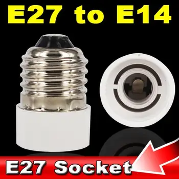 Kebidu 2 buc/lot de Înaltă Calitate LED-uri Bec Lampa Adaptor E27 la E14 extinde Baza
