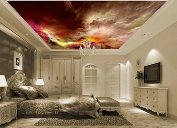Europa plafonului în stil 3D stereoscopic TV tapet de fundal camera de zi, dormitor, nori, cer, fotografie 3d tapet tavan