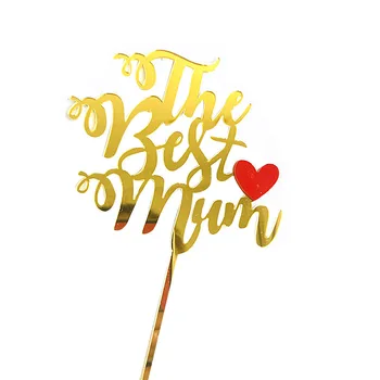 Cea Mai buna MAMA de Ziua Acrilice Tort Fân Ziua Mamei Cupcake Topper Consumabile pentru Mama de Ziua de nastere Tort Petrecere Decoratiuni 2020 Nou