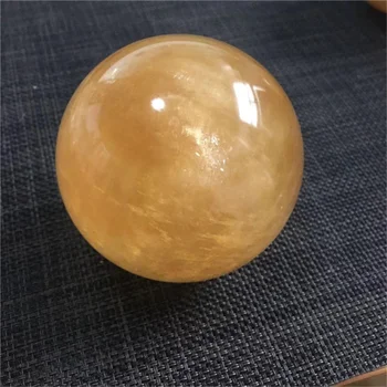Piatră prețioasă naturale galben cristal de calcit sfera bile pietre de vindecare pentru feng shui
