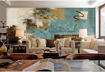 Personalizate 3D pictura murala mare,abstract pătrat albastru patch colaj tablouri papel de parede ,living TV de perete tapet dormitor