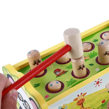 Creative Animal Tematice din Lemn Hamster Mare pentru Copii Joc de Masă Joc de Pian Jucărie Muzicală Puzzle Jucării pentru copii