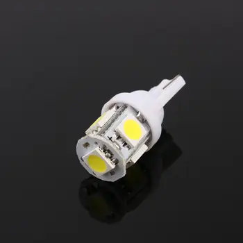 T10 1buc LED-uri Auto Becuri Albe 5SMD 5050 Chipset LED-uri Auto Becuri Albe pentru W5W 2825 158 192 168 194