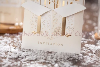 200pcs Wishmade 3D Invitatii de Nunta Personaliza Tăiere cu Laser Invitații Miresei și Mirelui Castelul Favoruri de Nunta Casamento