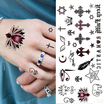 Acoperit de Tatuaje Temporare Pentru Copii Copilul Femei Adulți Indian Tribal Star Luna Pana Tatuaj Fals Minunat Drăguț Tatuaj Fluture ELF
