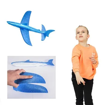 46cm Mână Arunca Avion Rechin Forma Spumă Epp Planor, Avion Jucării în aer liber Lansa Planor, Avion de Aeronave Model de Copii Cadou Jucărie