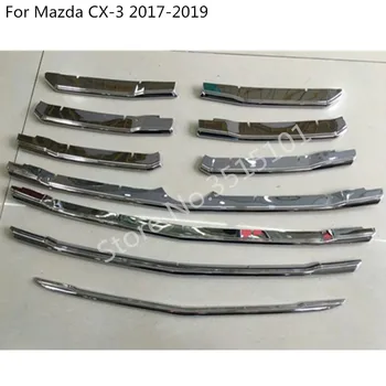 Masina de Acoperire de Protecție Detector ABS Cromate Față Grid Grătar Grila de Curse 10buc Pentru Mazda CX-3 CX3 2017 2018 2019 2020