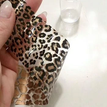 1 buc Arta Unghiilor Folie de Transfer 4*100cm Leopard Sexy de design de Unghii Folie Decal 3D Sfaturi de Decorare Manichiura