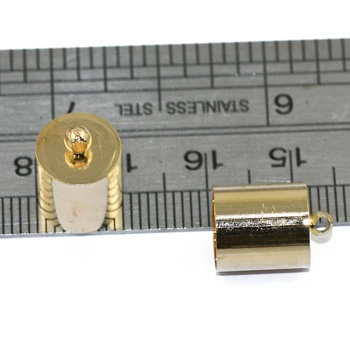 10buc a Face Bijuterii din Alamă Capace rezultate pentru 9-10mm Cablu de Lumină de Aur