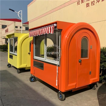 220cm mobil fast-food trailer prăjire gustare de panificație strada camion de vânzare