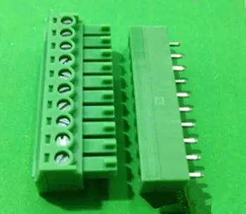 5PCS 3.81 mm Pas Dreapta Unghi pin 10 10 mod de Bloc Terminal cu Șurub conector