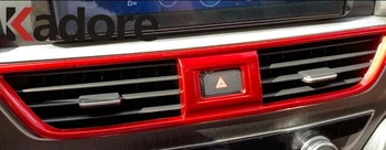 Interiorul masinii Centrul de Aerisire Capac Ornamental Pentru Honda Accord 2018 2019 2020 Fibra de Carbon Priză Cadru Ornamente Autocolant Accesorii