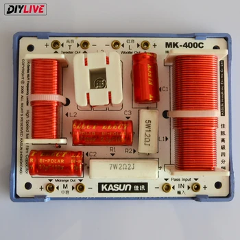 DIYLIVE KASUN 2 MK-400C 3-modul 4-difuzor de unități (high pitch + 2 mid bass) de înaltă fidelitate audio vorbitor divider divizor de frecvență fi