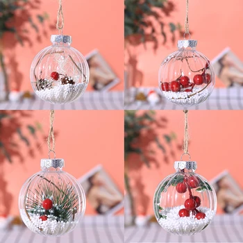 Transparent Pomul de Crăciun jucării Decoratiuni Mingea Fleac Xmas Party Agățat Mingea Ornamente Decoratiuni pentru Casa de Anul Nou Navidad