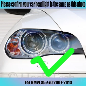 1 Set Alb+galben Bumbac Light Angel Eyes Inel Kituri pentru BMW X5 E70 2007 2008 2009 2010 2011 2012 2013