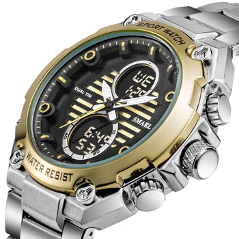 SMAEL 1372 Sport Ceas Barbati LED-uri Impermeabil Ceasuri Digitale Cronometru Mare Cadran de Ceas Pentru bărbați relogio masculino Bărbați Ceasuri Cuarț