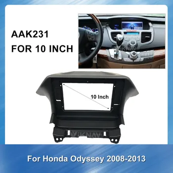 Masina ABS Negru tapiterie fascia cadru Pentru Honda Odyssey 2008-2013 10 Inch Android auto de radio-navigație DVD montat dash DVD Fața Placa