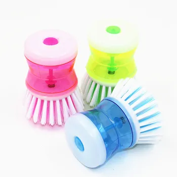 Hidraulice din Plastic perie de spalat oala multicolor gadget-uri de bucătărie se Spală Instrument Pan Vas de Vas de Palmier Perie Curatare Epurator