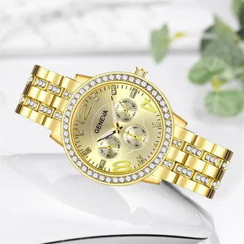 Noi de la geneva clasic de lux stras ceas femei ceasuri doamnelor moda femei ceas Reloj Mujer Relogio Feminino Doamnelor ceas