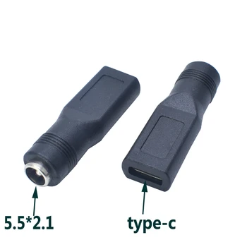 Dc Conector Jack Adaptor de 5.5*2.1 mm pentru USB de Tip C Convertor Plug-in pentru Asus Lenovo Incarcator Laptop Hp
