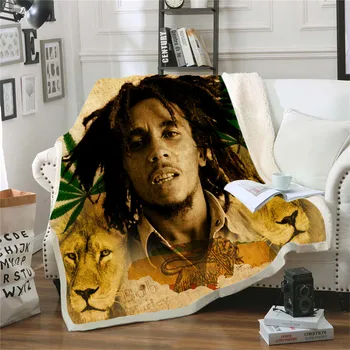 Cântăreț Reggae Bob Marley Iarba Slab Cuvertură Arunca Pat, Patura, Canapea Scaun Restul Lenjerie De Pat Casă De Interior Pătură Copii Adulți 01