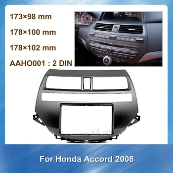 2Din Car dvd Cadru de Plastic Fascia pentru Honda Accord 2008 Stereo Auto Fascia Cadru Panou de Bord Mount Kit Adaptor Garnitura Bezel Fascia
