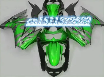 Bo Carenaj pentru KAWASAKI Ninja ZX250R 08-12 ZX-250R 2008-2012 ZX 250R EX250 08 09 10 11 12 2008 2012 pentru verde argintiu negru